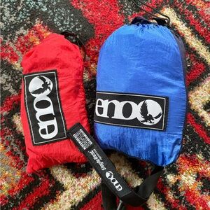Eagles Neat Outfitters (ENO) Single Nest Blue Hammock with Straps